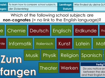 Discussing and comparing school subjects in German