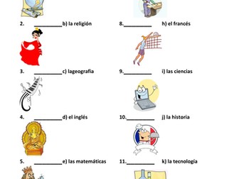 Las asignaturas (Song about the school subjects in Spanish)