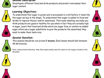 KS1 & KS2 - Science Lesson Plan (x2) - Hidden Sugars, Food Labelling and Packaging