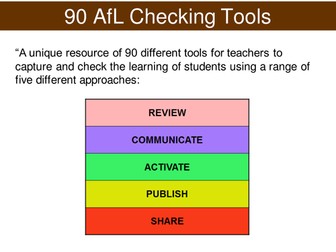 Assessment for Learning - AfL Checking Tool - REVIEW