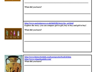 Ancient Greeks - KS2  - ICT/research and geography - What can we find out about the Ancient Greeks