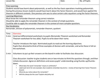 Remainder Theorem (Additional Maths)