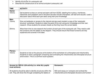 SNAB AS Biology Eukaryotic Cells