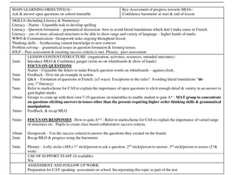 Asking questions & discussing school timetable