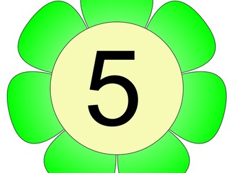Numbers on flowers