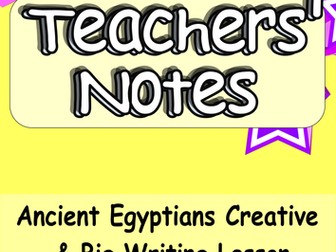 KS2 Ancient Egypt Engaging Cross-Curricula Big Writing or Creative Writing Lesson