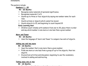 Early Years Maths Poster Pack
