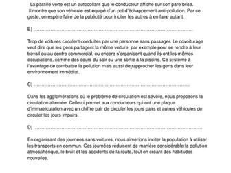 Transport responsable   - French  - Y13 (A2)