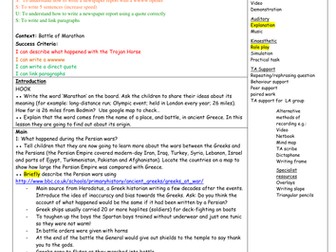Ancient Greeks - Battle of Marathon / Persian wars Lesson KS2