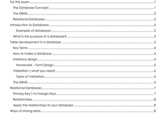 A451 Computing - Database Workbook