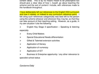 The Creating Characters Handbook + SoW.  Class/ Online Friendly