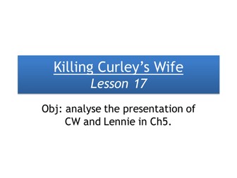 Of Mice and Men Scheme of Work 