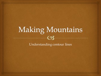 Making Mountains and understanding contours