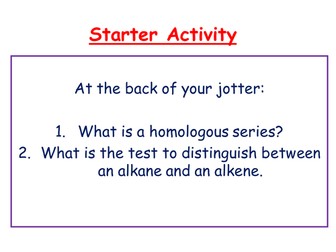 Chemistry - Hydrocarbons - Branched Chains & Naming