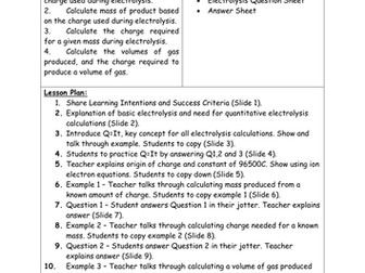 Chemistry - Quantitative Electrolysis