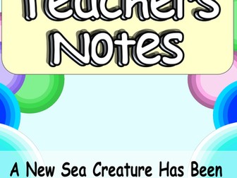 Imagine a New Sea Creature/Monster! Creative Writing or Big Writing VCOP + Audience Purpose Genre