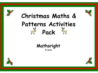 Christmas Maths and Patterns Activities Pack
