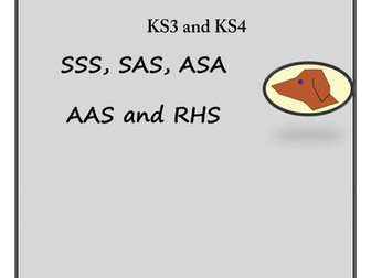 Congruent Triangles with Assessment and Markscheme. KS3, KS4.