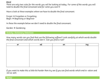 Year 3 and year 4 suffixes