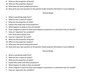 KS3 Chemistry Questions