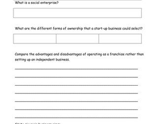 GCSE paper 1 AQA revision workbook Business Studies