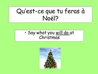 Future tense (Christmas and New Year's resolutions)