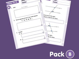 Starter for 10 - GCSE Maths Revision Programme - C/D grade - Pack B