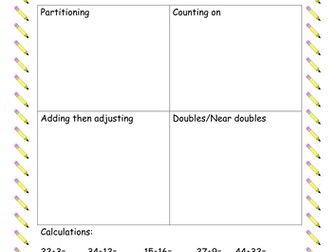 Choosing a method when adding mentally