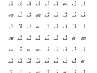 Operations Worksheet