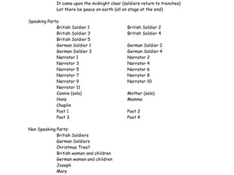1914 Christmas Truce Playscript