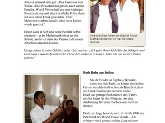 IBB Armut und Hunger - Patenschaften: Zeugnisse