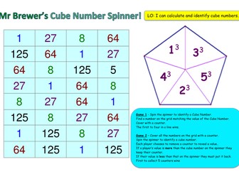 Cube Numbers Game