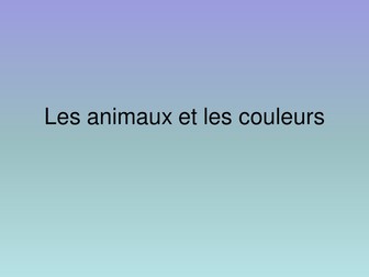 Les animaux et les couleurs