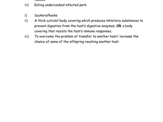 WJEC Adaptations for Parasitism