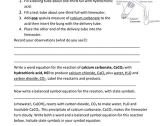 Acids and metal carbonates