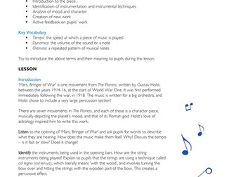 Key Stage 2 Music Lesson Plans