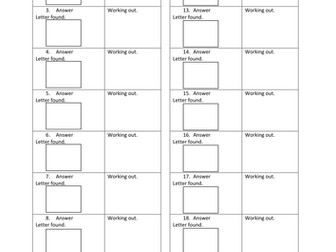 Treasure Hunt - Column addition and subtraction of decimals