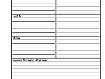 Parents' Evening Proforma