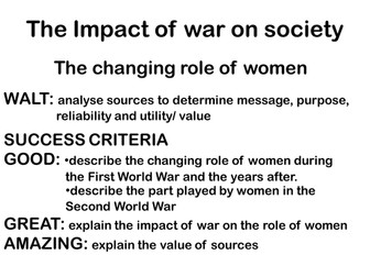 How WW1 and WW2 changed the role of women