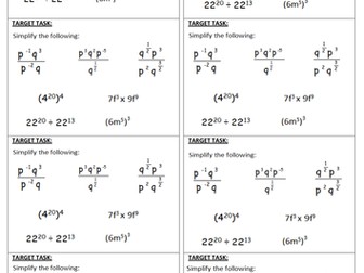 Target Task Sticker Collection Maths KS3/4