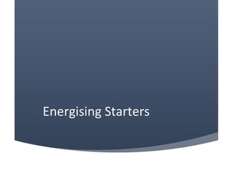 Energising Starter Activities
