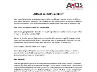 ASD and paediatric dentistry