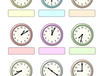 Read Analogue Clock Faces