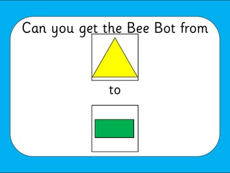 Bee Bot Shape Mat & Challenge Cards