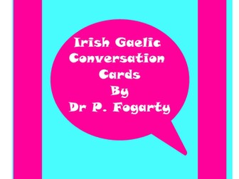 57 Irish Gaelic Setting Cards For Conversation Practice