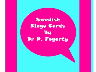 114 Swedish Bingo Game Cards
