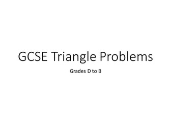 GCSE triangle problems grade D-B