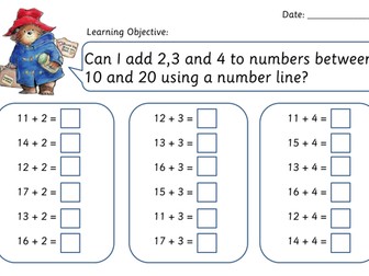Adding 2, 3 and 4 Using a Number-Line.