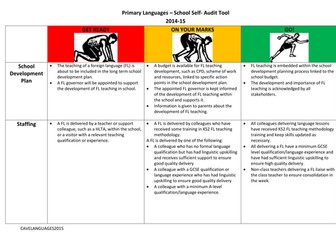 Primary Languages - a self-audit tool for schools