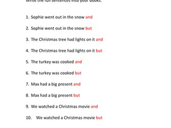 Connectives (and, but and because)